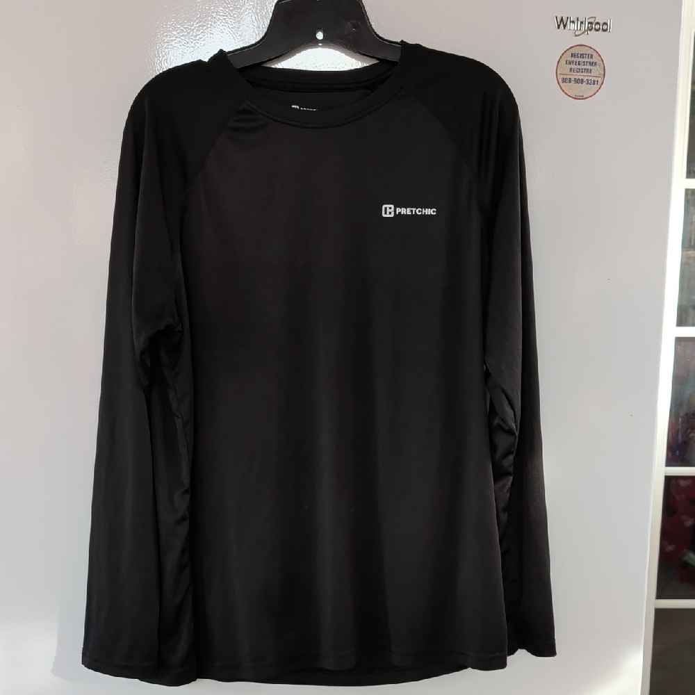 Pretchic Black Men's Long sleeve Shirt Size M